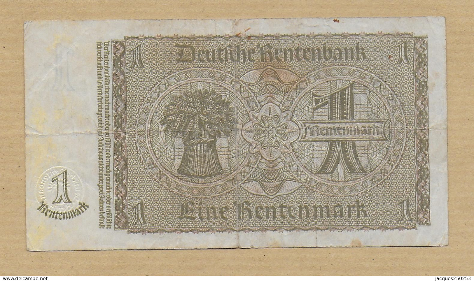 1 RENTENMARK 30-01-1937 - Verzamelingen