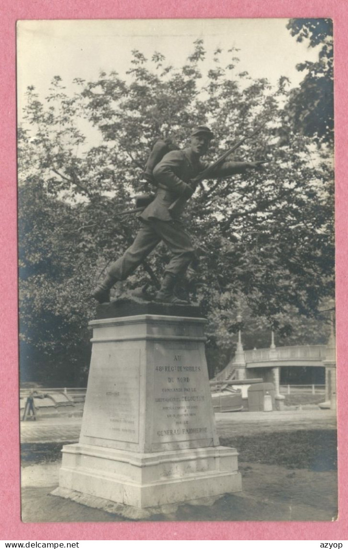 59 - LILLE - Carte Photo - Monument Au 48 ème Régiment De Mobiles Du NORD - Lille