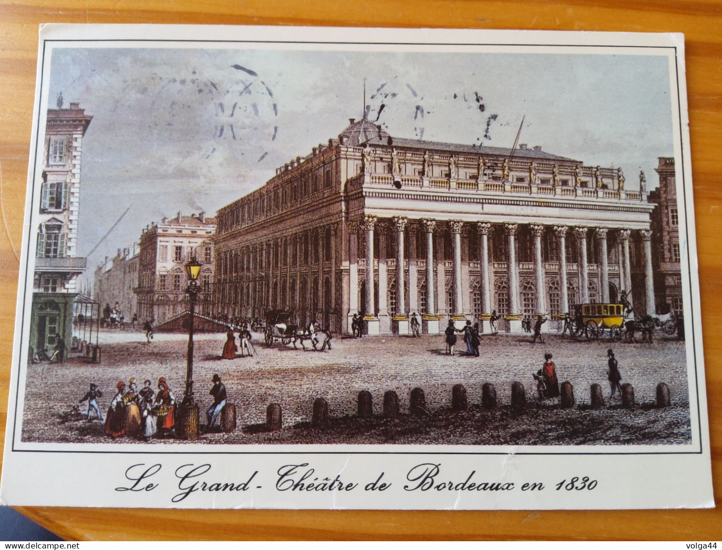 33 - BORDEAUX En 1830 - Le Grand Théâtre - Gravure Ancienne - Bordeaux