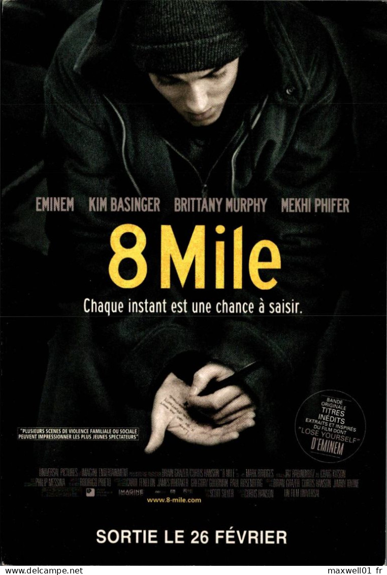 O8 - Carte Postale Publicité - Film 8 Mile - Eminem - Posters Op Kaarten