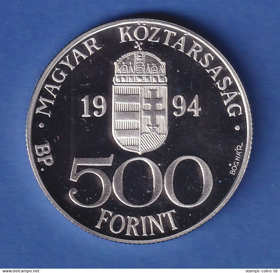 Ungarn 1994 Silbermünze Ungarn In Der EU 500 Forint 31,46g Ag925 PP - Hungría