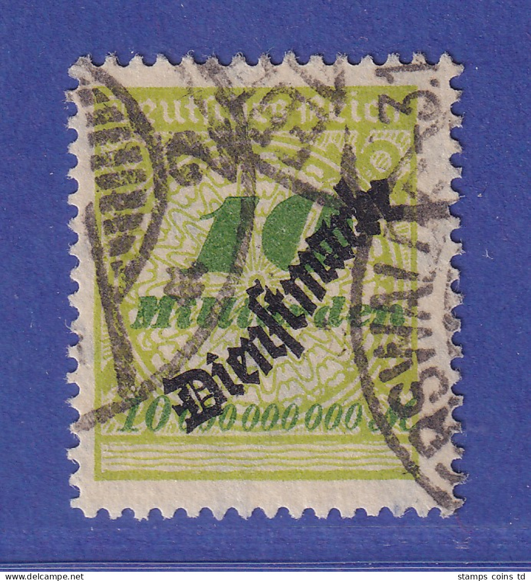 Dt. Reich 1923 Dienstmarke 10 Mrd. Mark  Mi.-Nr. 86 Gestempelt Gpr. INFLA - Service