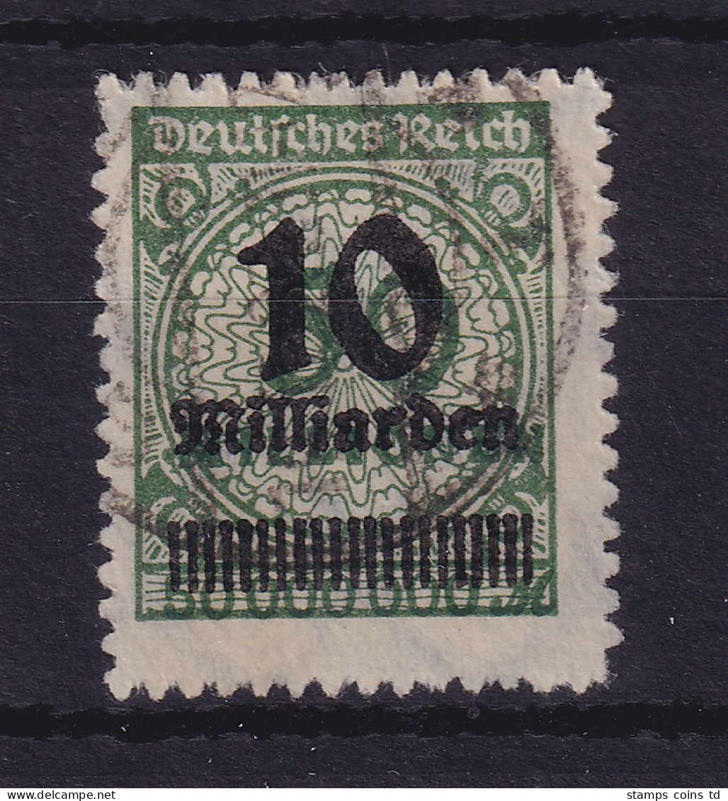 Dt. Reich 1923 Korbdeckelmuster 10 Mrd. Mark  Mi.-Nr. 336BP  O Gpr. INFLA  - Gebraucht