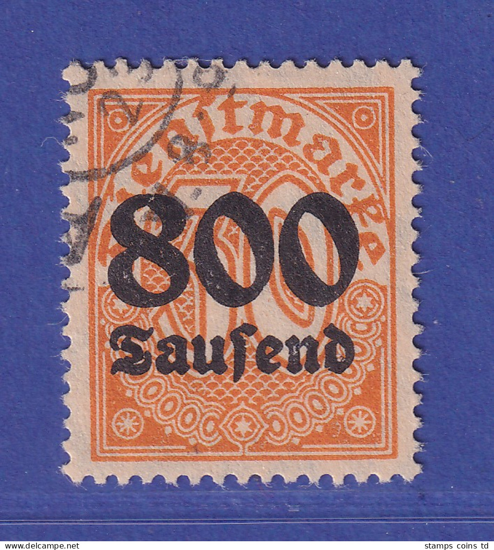 Dt. Reich 1923 Dienstmarke 800 Tsd. Mark  Mi.-Nr. 95Y Gestempelt Gpr. INFLA  - Service