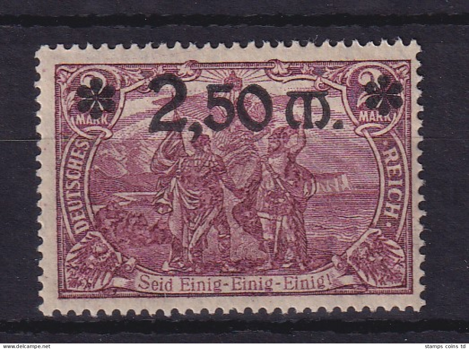 Dt. Reich 1920 Wertaufdruck 2,50 M  Mi.-Nr. 118a Postfrisch ** - Nuovi