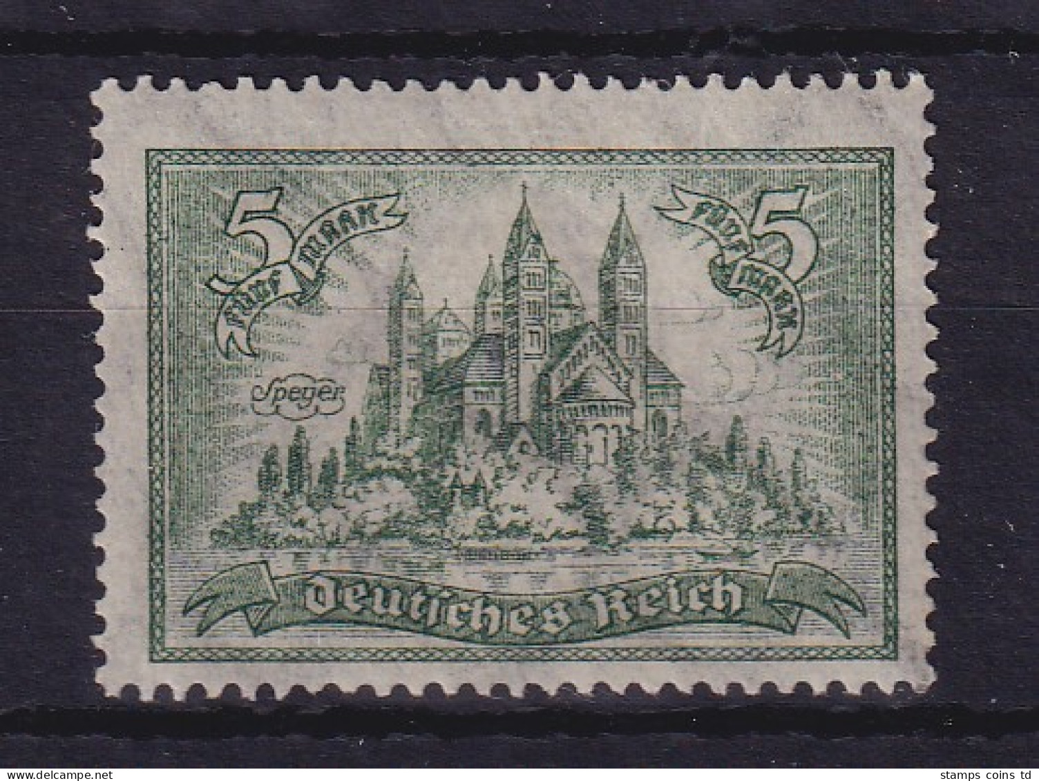 Dt. Reich 1924 Bauwerke 5 Mark Mi.-Nr. 367 Ungebraucht * - Unused Stamps