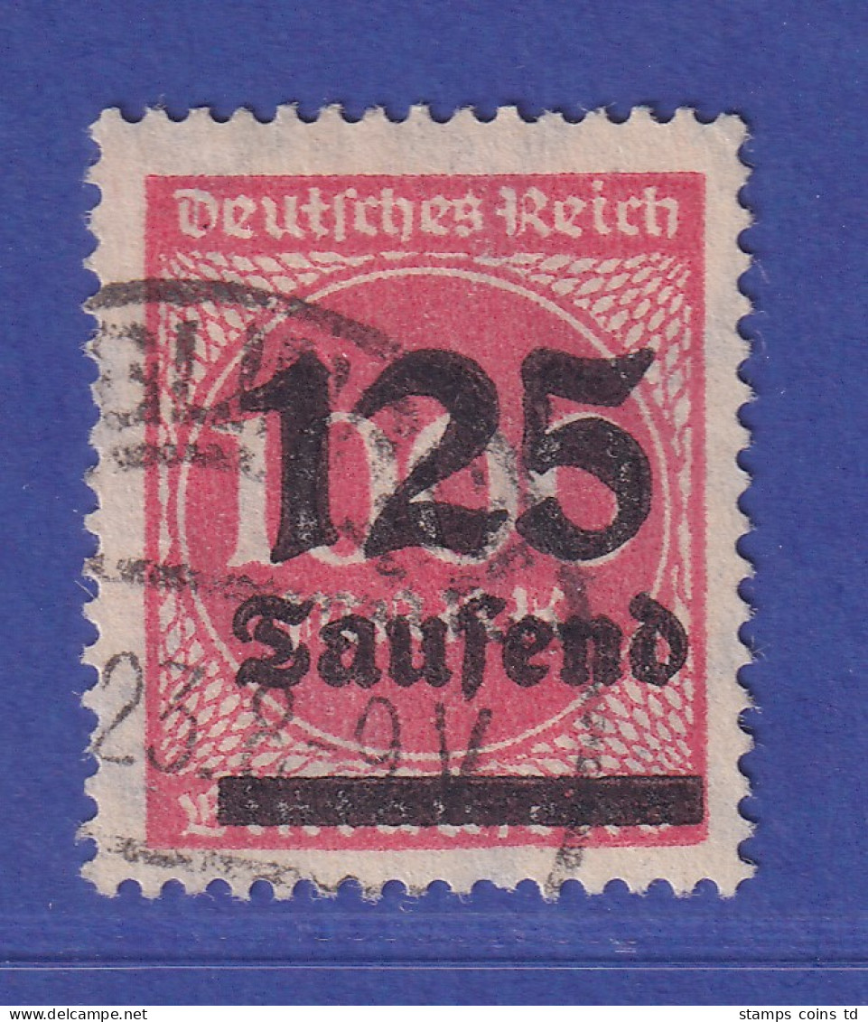 Dt. Reich 1923 Wertstufenaufdruck 125 Tsd. Mark  Mi.-Nr. 291b O Gpr. INFLA  - Usados