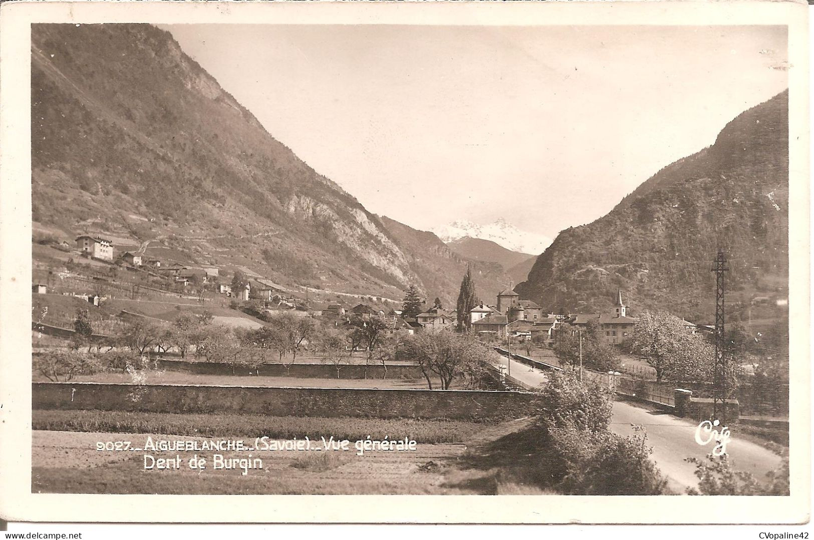 AIGUEBLANCHE (73) Vue Générale - Dent De Burgin En 1948  CPSM  PF - Altri & Non Classificati