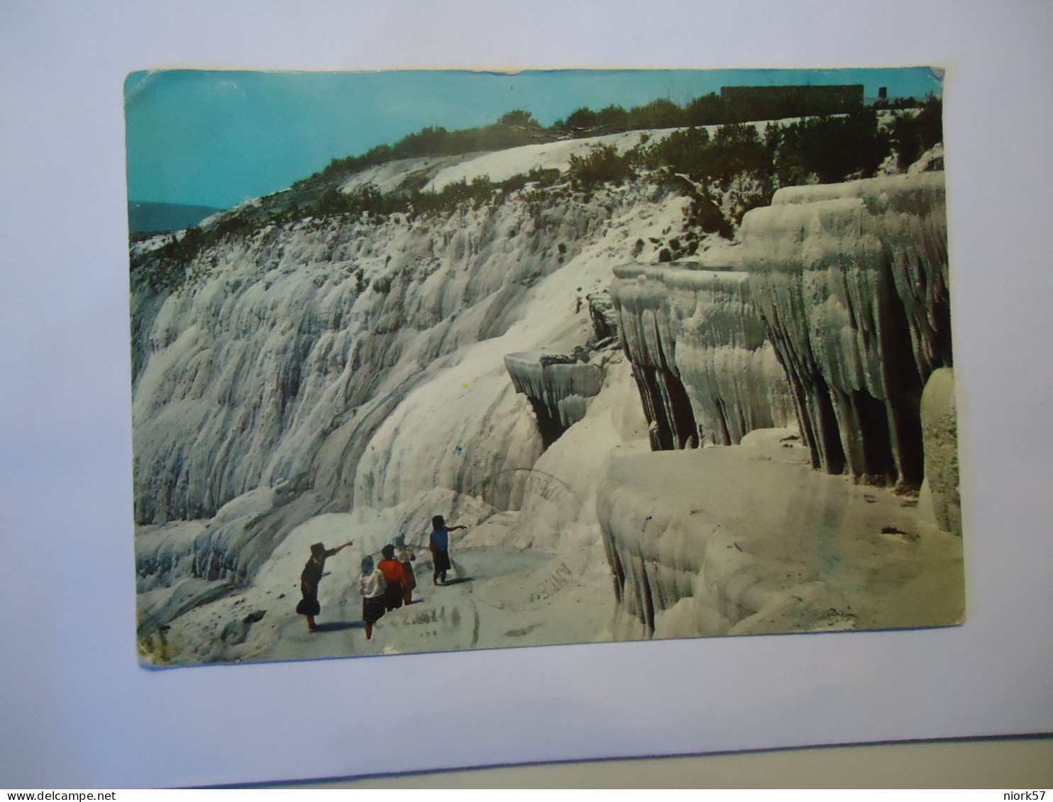 TURKEY  POSTCARDS   BENIZLI 1972 FALLS  STAMPS - Turkey