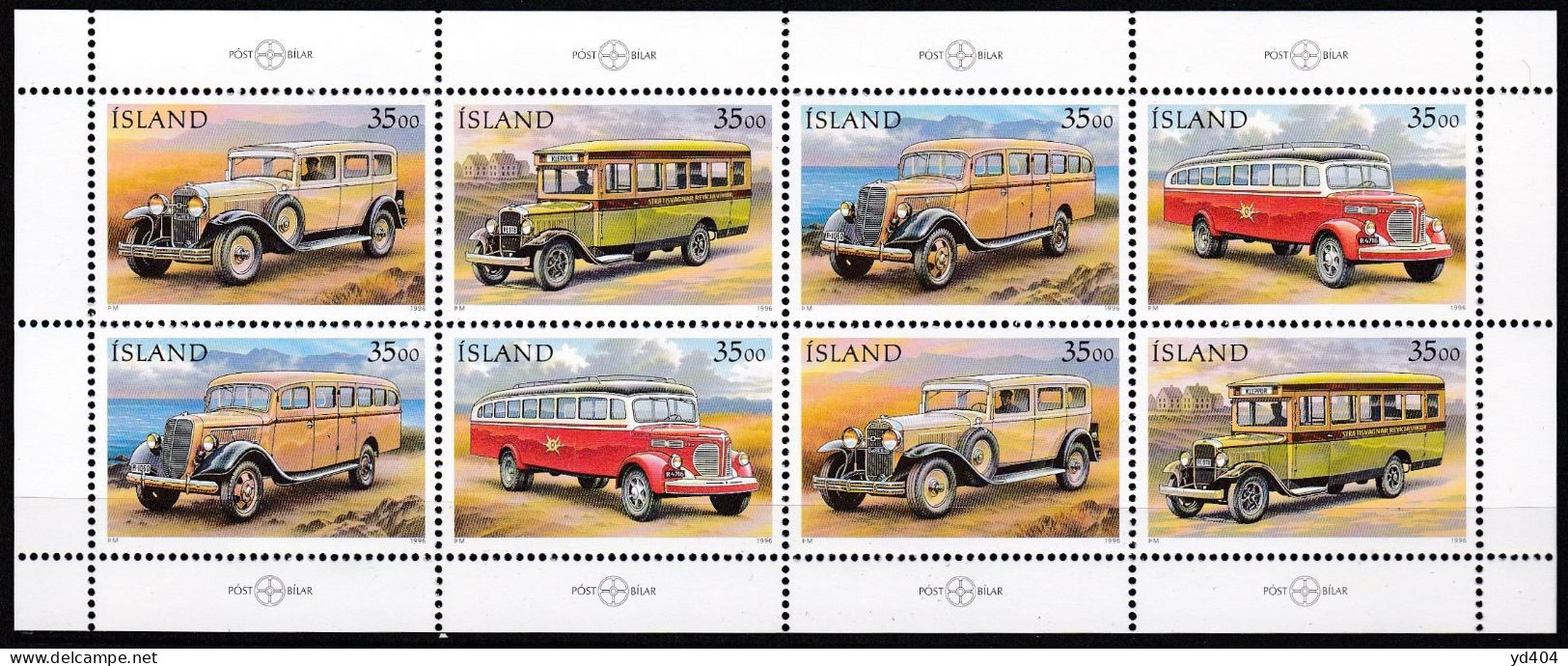 IS263– ISLANDE – ICELAND – 1996 – POST BUSES – Y&T # 803/6(x2) MNH 14 € - Nuovi