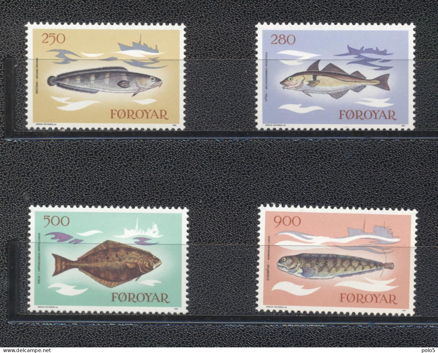 Iles Féroé 1983-Fishes  Set (4v) - Féroé (Iles)