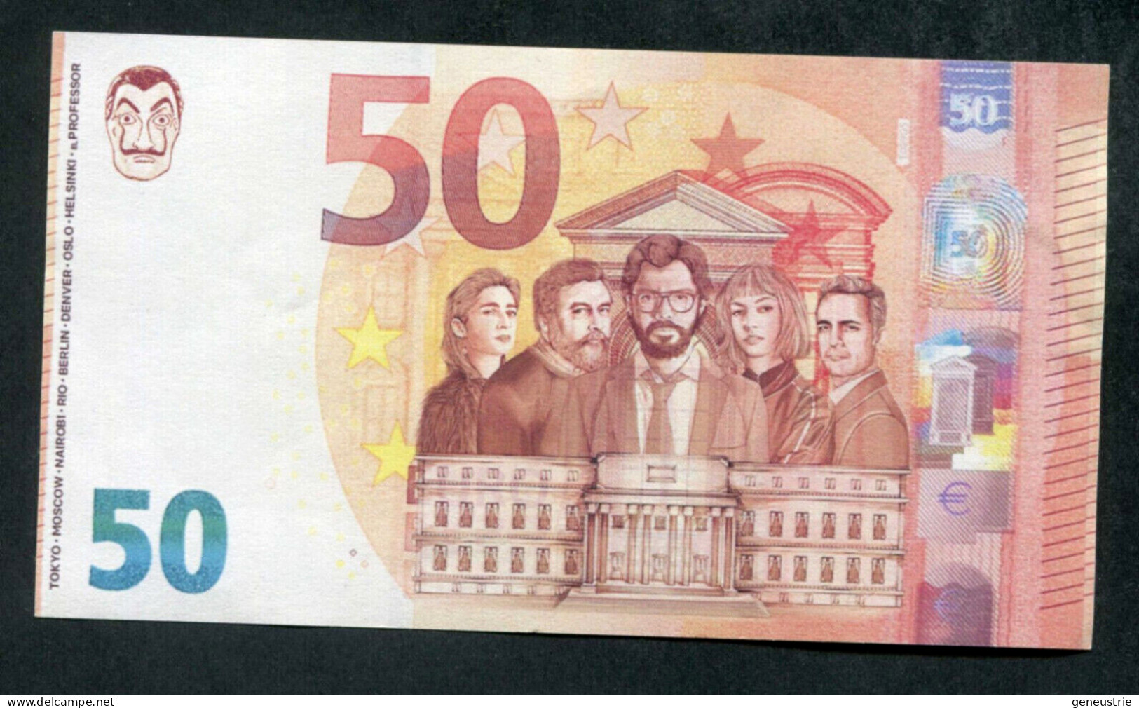 Très Rare Billet Fantaisie De 50 Euro De La Série Télévisée "La Casa De Papel" - Specimen