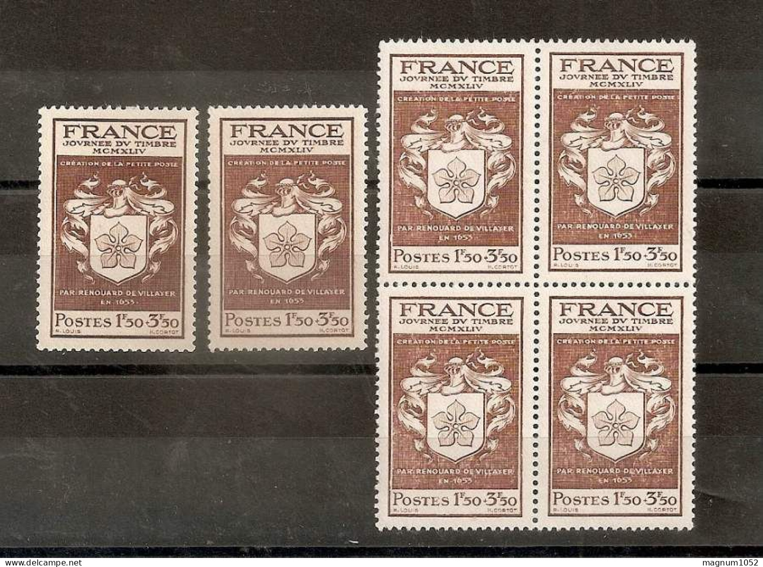 VARIETES BD X 4 +1   N 668 ** 1 BD IMPRESSION DEFECTUEUSE + 1 TB COULEUR CHOCOLAT AU LIEU DE BRUN - COTE + DE 180 EUROS - Unused Stamps