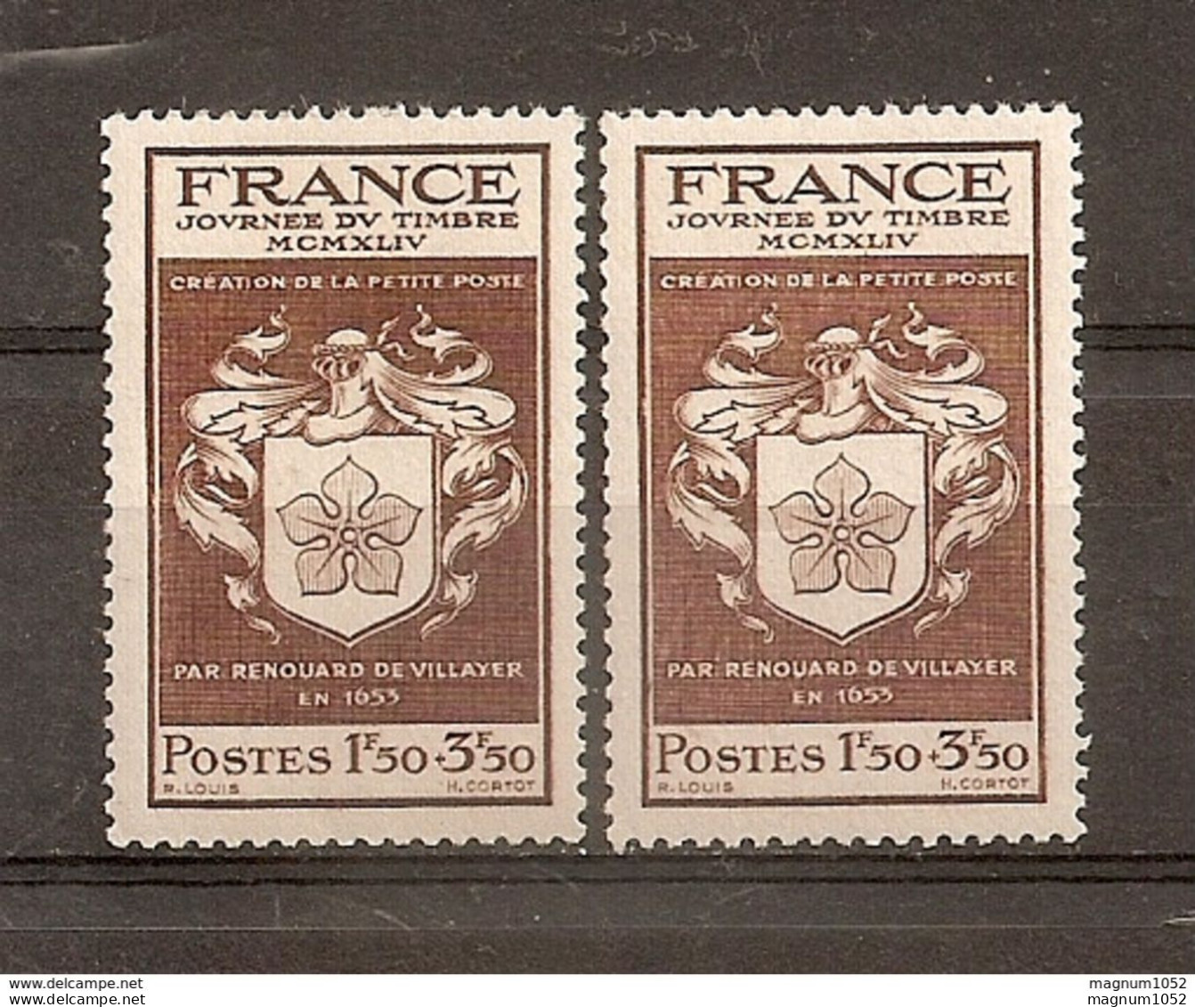 VARIETES BD X 4 +1   N 668 ** 1 BD IMPRESSION DEFECTUEUSE + 1 TB COULEUR CHOCOLAT AU LIEU DE BRUN - COTE + DE 180 EUROS - Unused Stamps