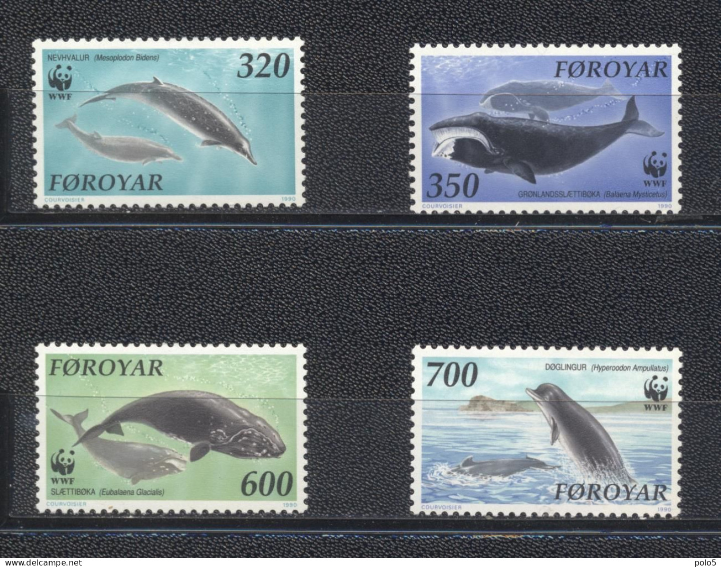 Iles Féroé 1990-WWF: The Whales In The North Atlantic   Set (4v) - Färöer Inseln