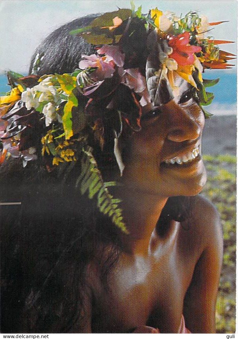 Polynésie Française- Tahitian Smile Sourire Tahitien  (vahiné)( Teva Sylvain Tahiti 1124  *PRIX  FIXE - Polynésie Française
