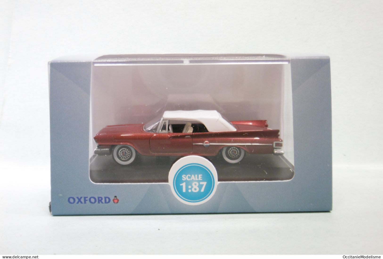 Oxford - CHRYSLER 300 Convertible 1961 Brun Métallisé Voiture US Neuf HO 1/87 - Baanvoertuigen