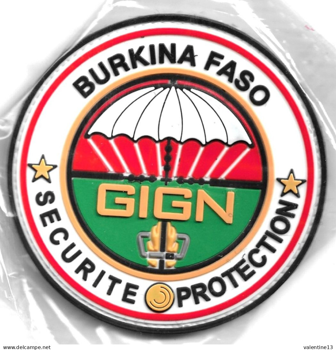 Ecusson PVC GENDARMERIE GIGN DETACHEMENT AMBASSADE BURKINA FASO - Police