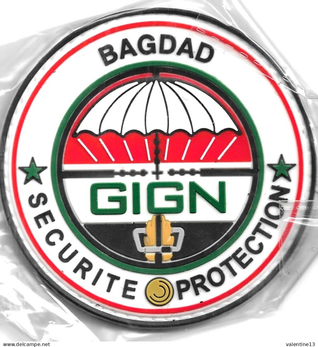 Ecusson PVC GENDARMERIE GIGN DETACHEMENT AMBASSADE BAGDAD - Police & Gendarmerie