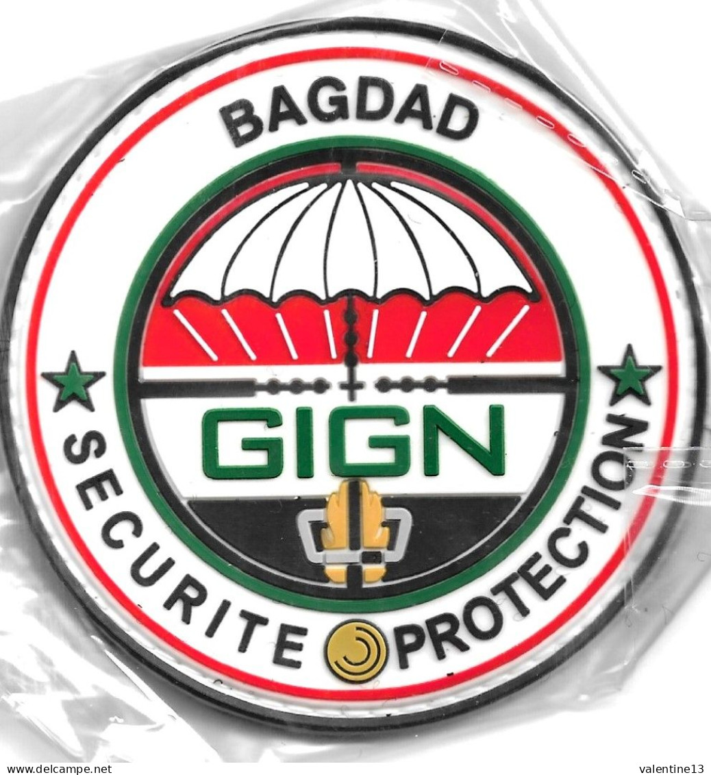 Ecusson PVC GENDARMERIE GIGN DETACHEMENT AMBASSADE BAGDAD - Polizei