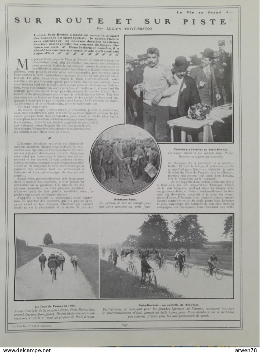 LA VIE AU GRAND AIR N° 545 /1909 AVIATION ROI D'ESPAGNE WRIGHT BOXE JEANNETTE / MAC VEA BOBSLEIGH VELO   ETC ....