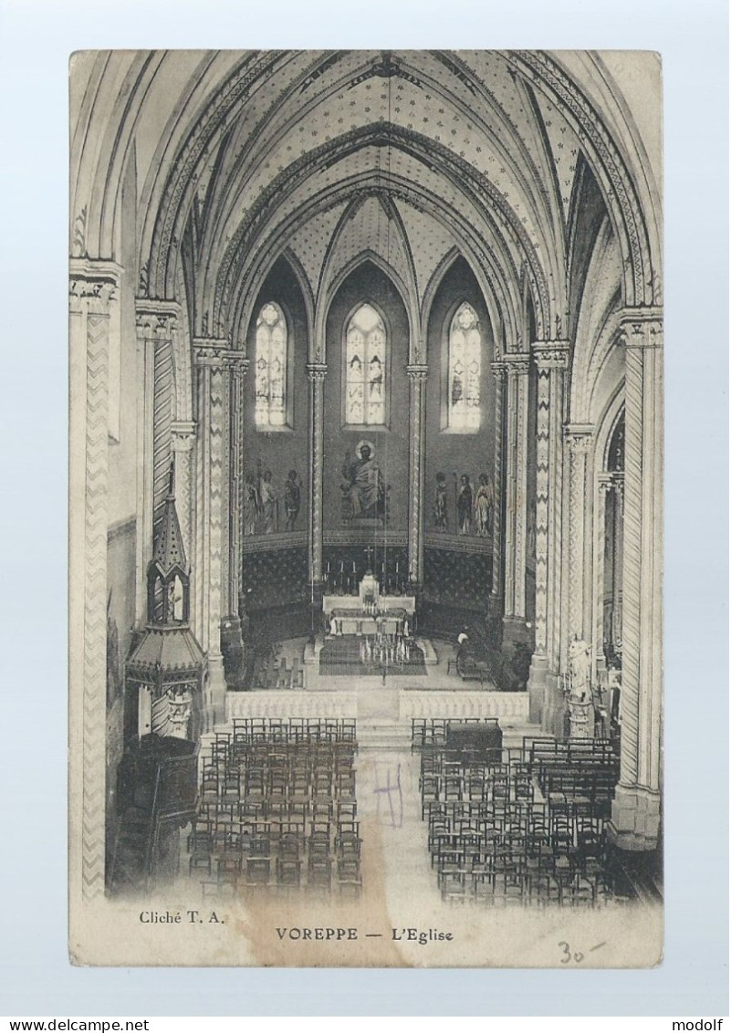CPA - 38 - Voreppe - L'Eglise (intérieur) - Circulée En 1915 - Voreppe