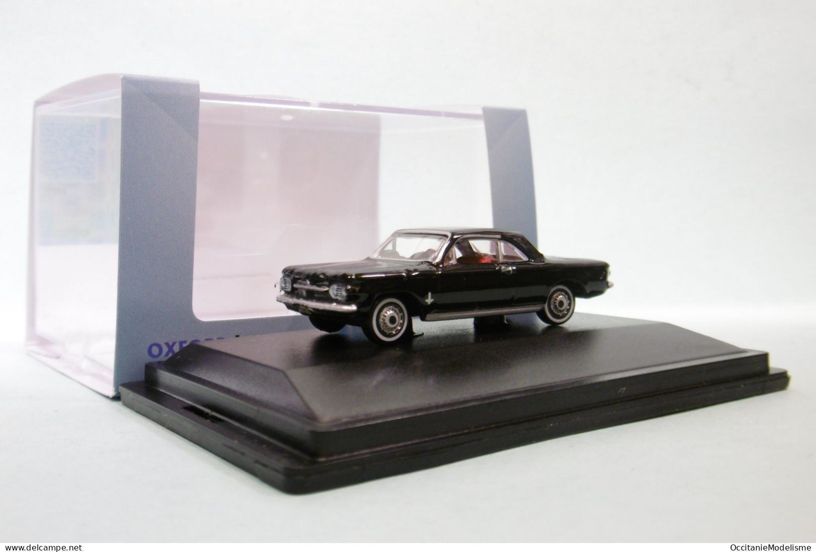 Oxford - CHEVROLET CORVAIR COUPE 1963 Noir Voiture US Neuf HO 1/87 - Véhicules Routiers