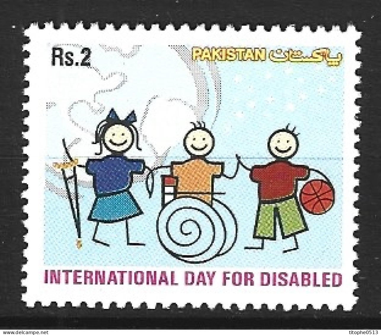 PAKISTAN. N°1124 De 2003. Journée Mondiale Des Handicapés. - Handicap