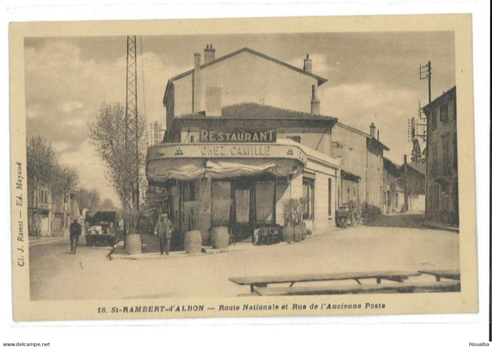 CPA - Route Nationale Et Rue De L'ancienne Poste - Saint Rambert D'Albon (26) - Autres & Non Classés