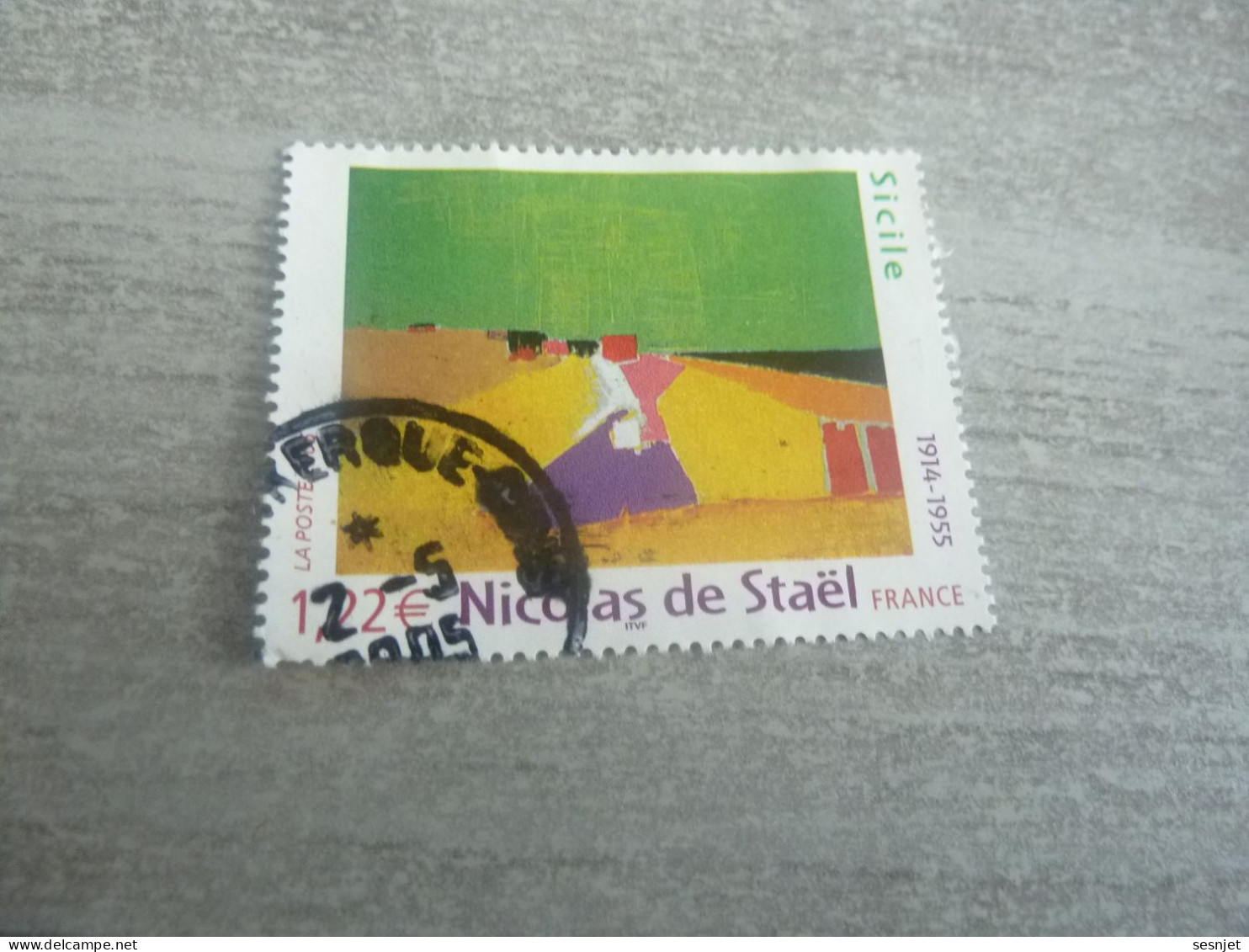 Nicolas De Stael (1914-1955) - Sicile - 1.22 € - Yt 3762 - Multicolore - Oblitéré - Année 2005 - - Used Stamps