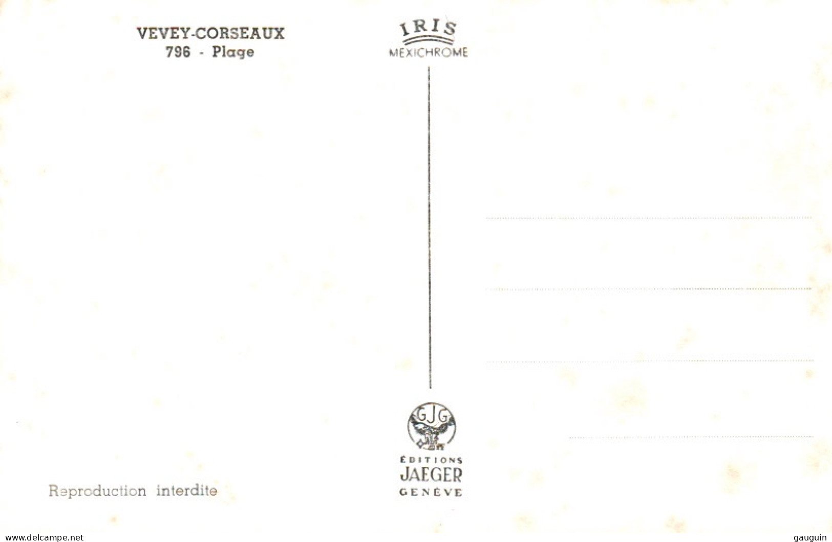 CPSM - VEVEY-CORSEAUX - La Plage (piscine) ... Edition Jaeger (format 9x14) - Vevey