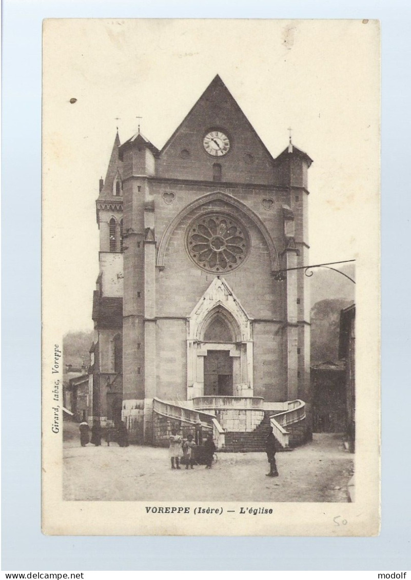 CPA - 38 - Voreppe - L'Eglise - Animée - Circulée - Voreppe