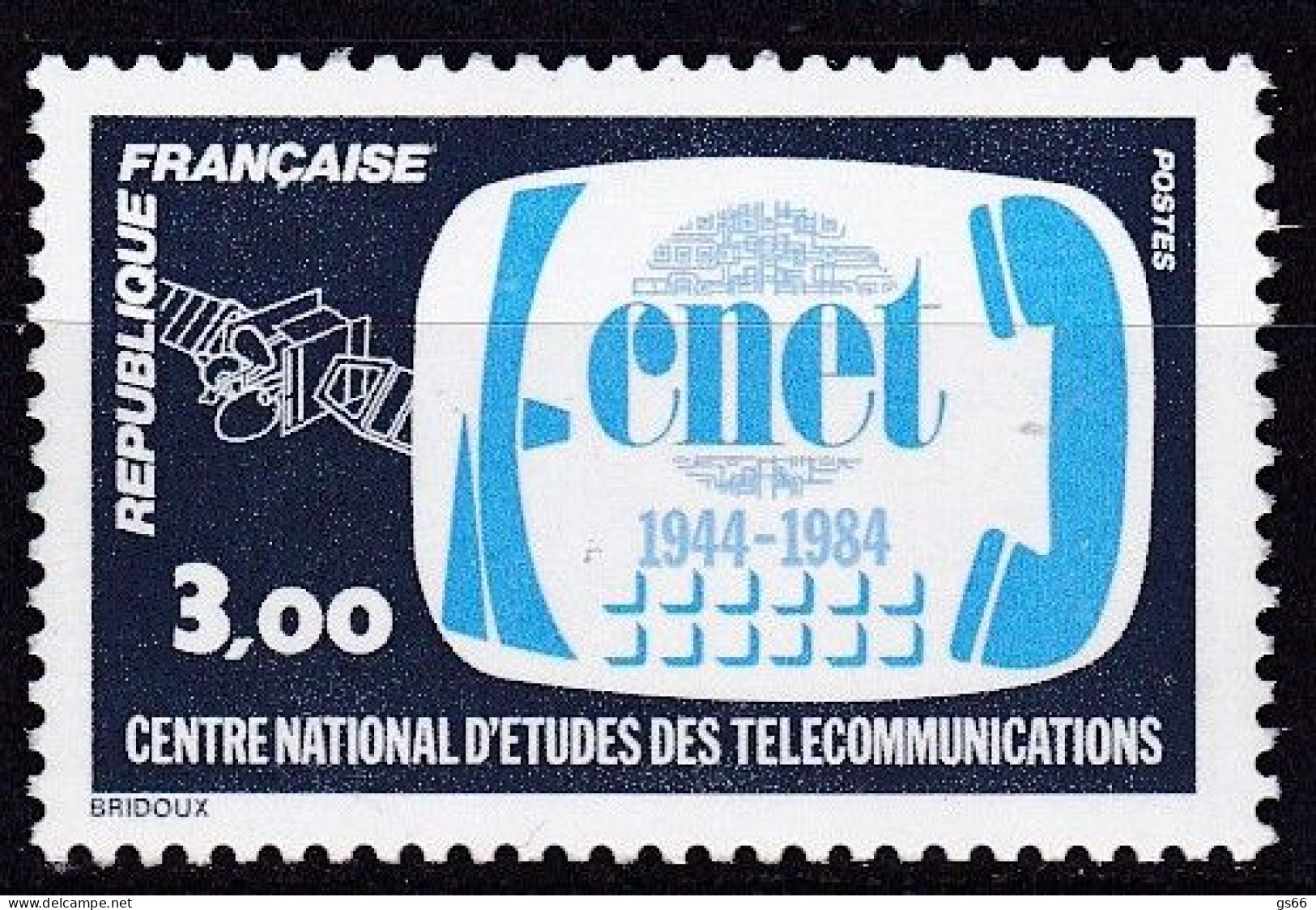 Frankreich, 1984, Mi.Nr. 2450, MNH **, Fernmeldewesens (CNET), - Ungebraucht