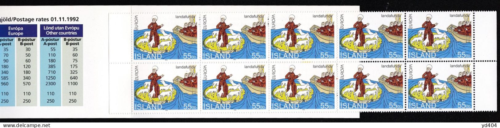 IS667A – ISLANDE - ICELAND - BOOKLETS - 1994 - EUROPA - Y&T # C753 MNH 20 € - Carnets