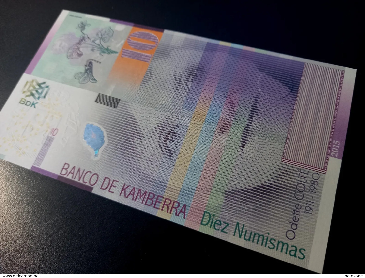 Frank Medina Kamberra 10 Numismas 2015 Odette Colte Banknote Private Fantasy - Other & Unclassified