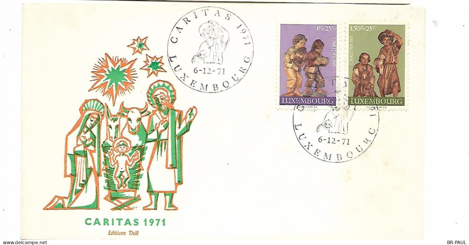 LUXEMBOURG / FDC 1971 CARITAS - Gebruikt