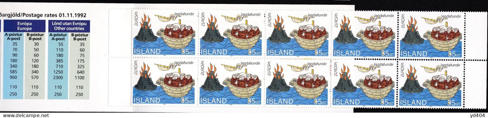 IS667B – ISLANDE - ICELAND - BOOKLETS - 1994 - EUROPA - Y&T # C754 MNH 25 € - Cuadernillos
