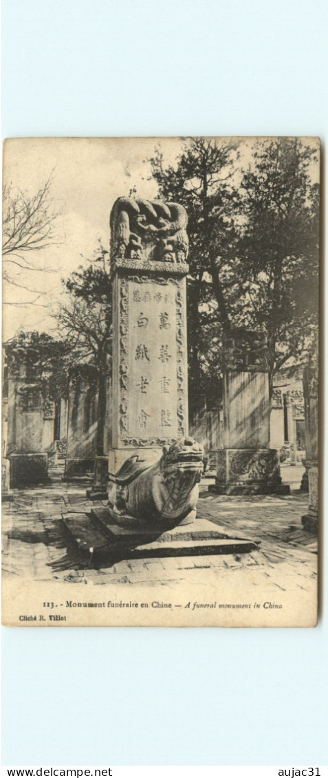 Chine - China - Monument Funéraire - A Funéral Monument - état - Chine