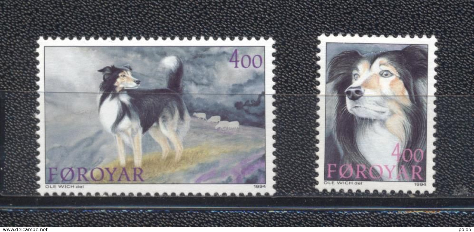 Iles Féroé 1994-Sheepdogs Set (2v) - Faroe Islands