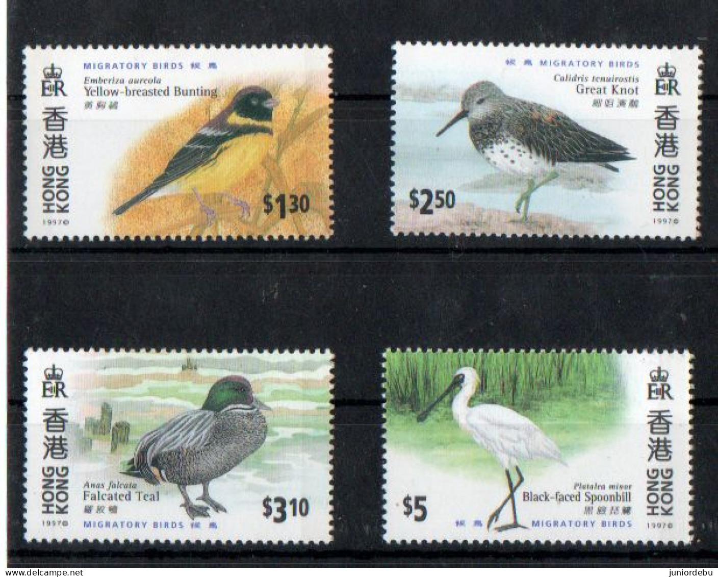 Hong Kong - 1997 -  Migratory Birds - Complete Set - MNH - Unused Stamps
