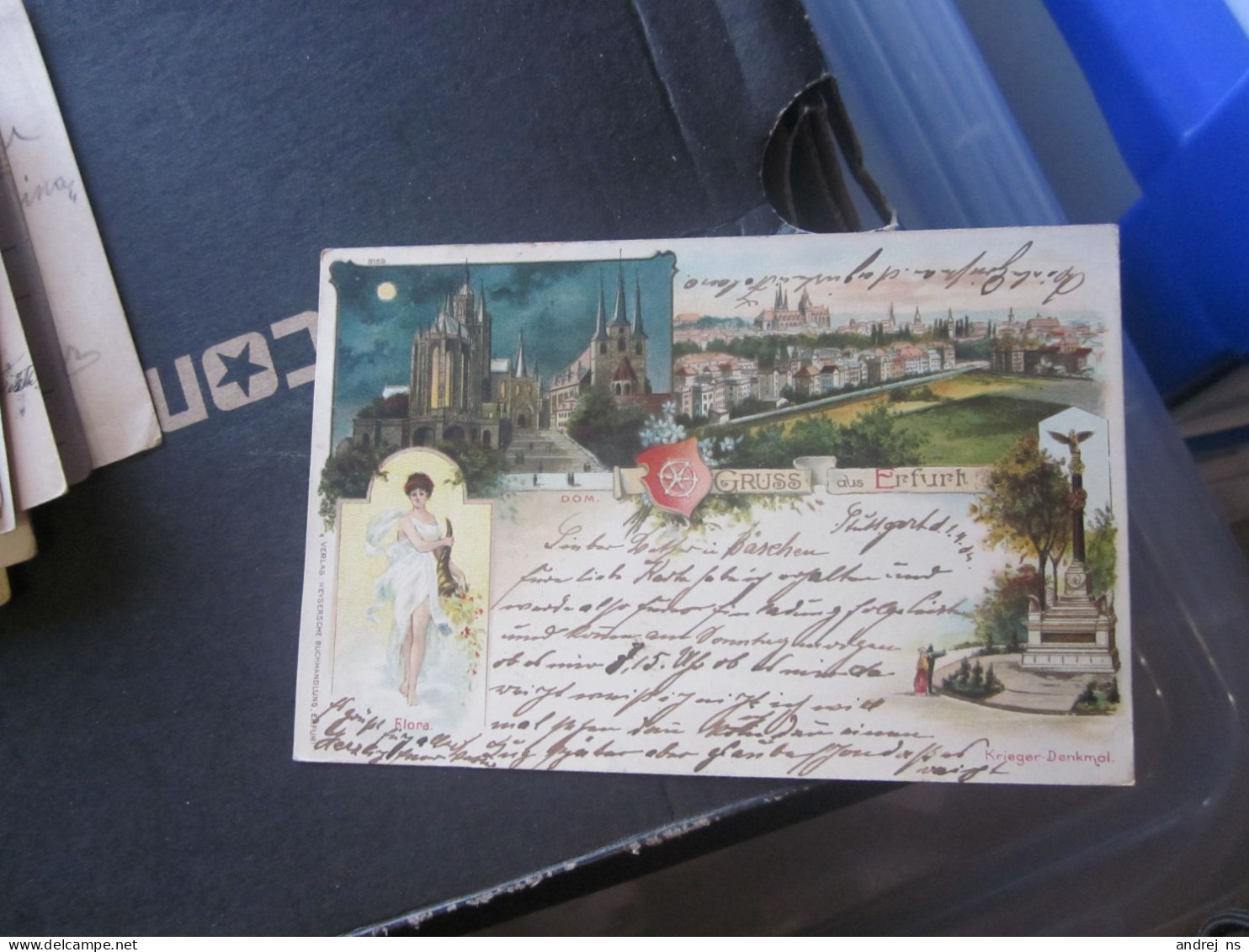 Gruss Aus Erfurt Old Litho Postcards - Other & Unclassified