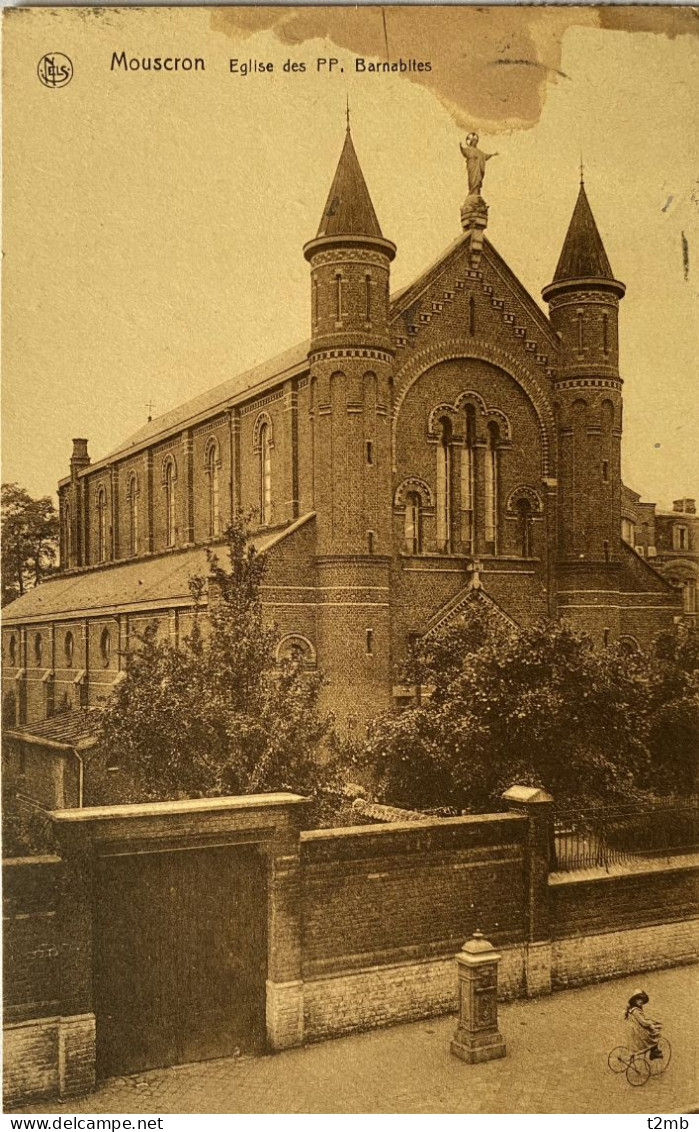 CPA (Belgique / Hainaut) MOUSCRON. Eglise Des PP. Barnabites - Mouscron - Möskrön