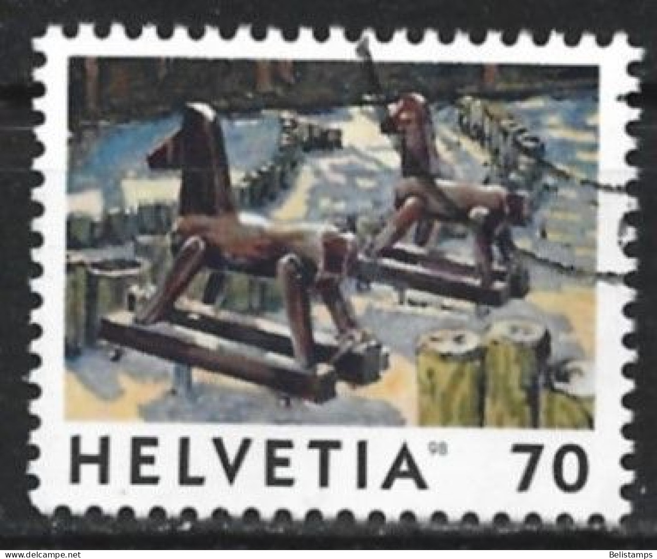 Switzerland 1998. Scott #1022 (U) Hobbyhorses, Posts - Usati