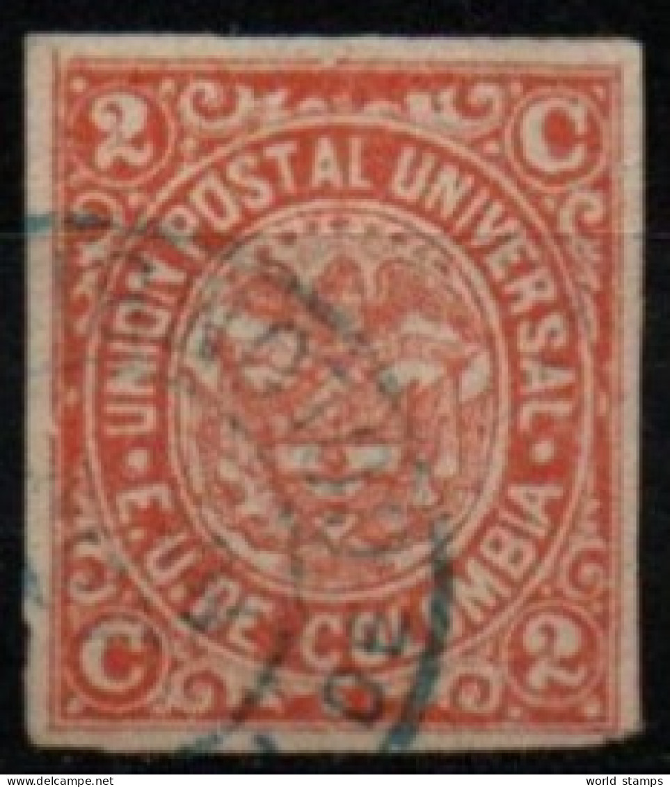 COLOMBIE 1881 O VERMILLON - Colombia