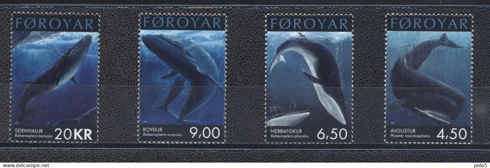 Iles Féroé 2001-Whales Set (4v) - Féroé (Iles)