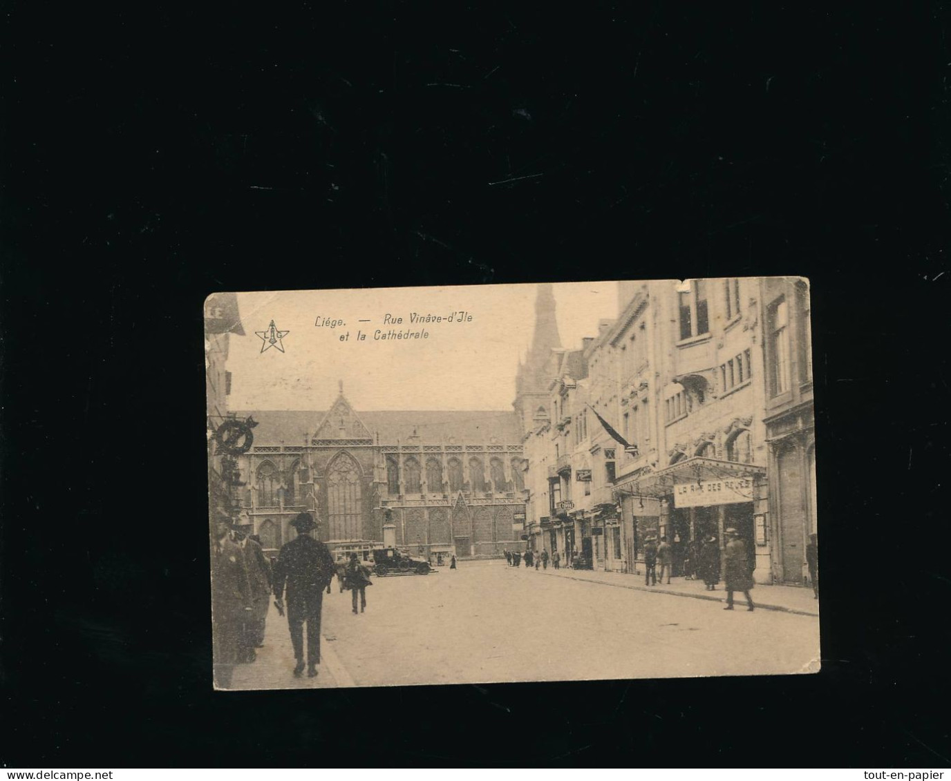 CPA  Belgique Liège Rue Vinave D'Ile Et La Cathédrale  Voyagée 1926 - Altri & Non Classificati