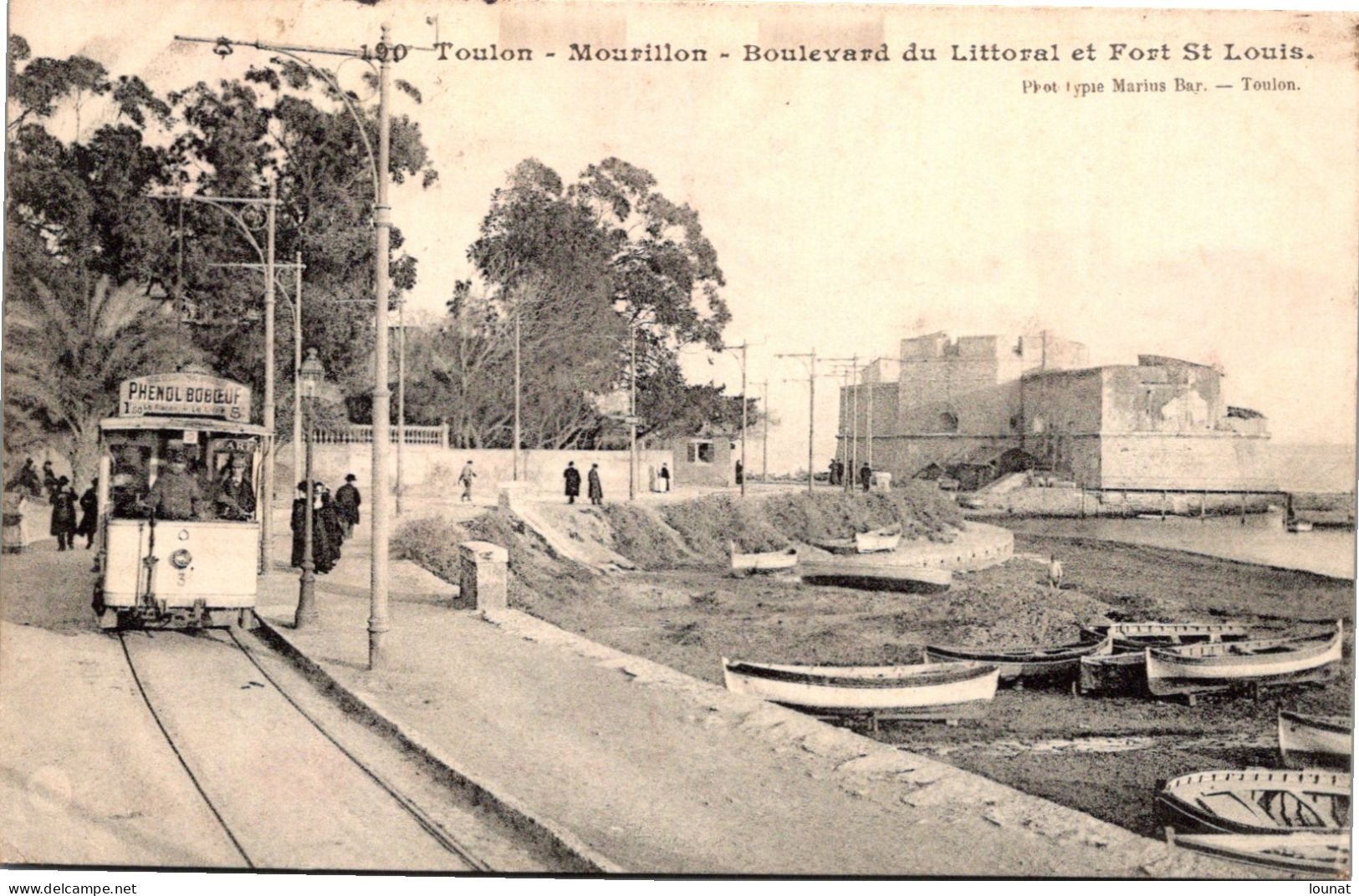 83 TOULON MOURILLON - Boulevard Du Littoral Et Fort Saint Louis - Tramway - Toulon