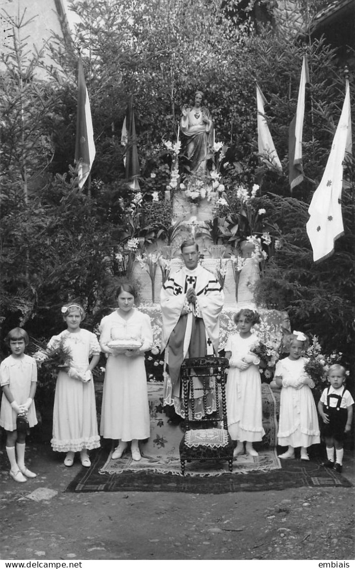 68 MULHOUSE - DORNACH - Carte Photo Procession, Reposoir -  Photo Georges BRAUN - Mulhouse