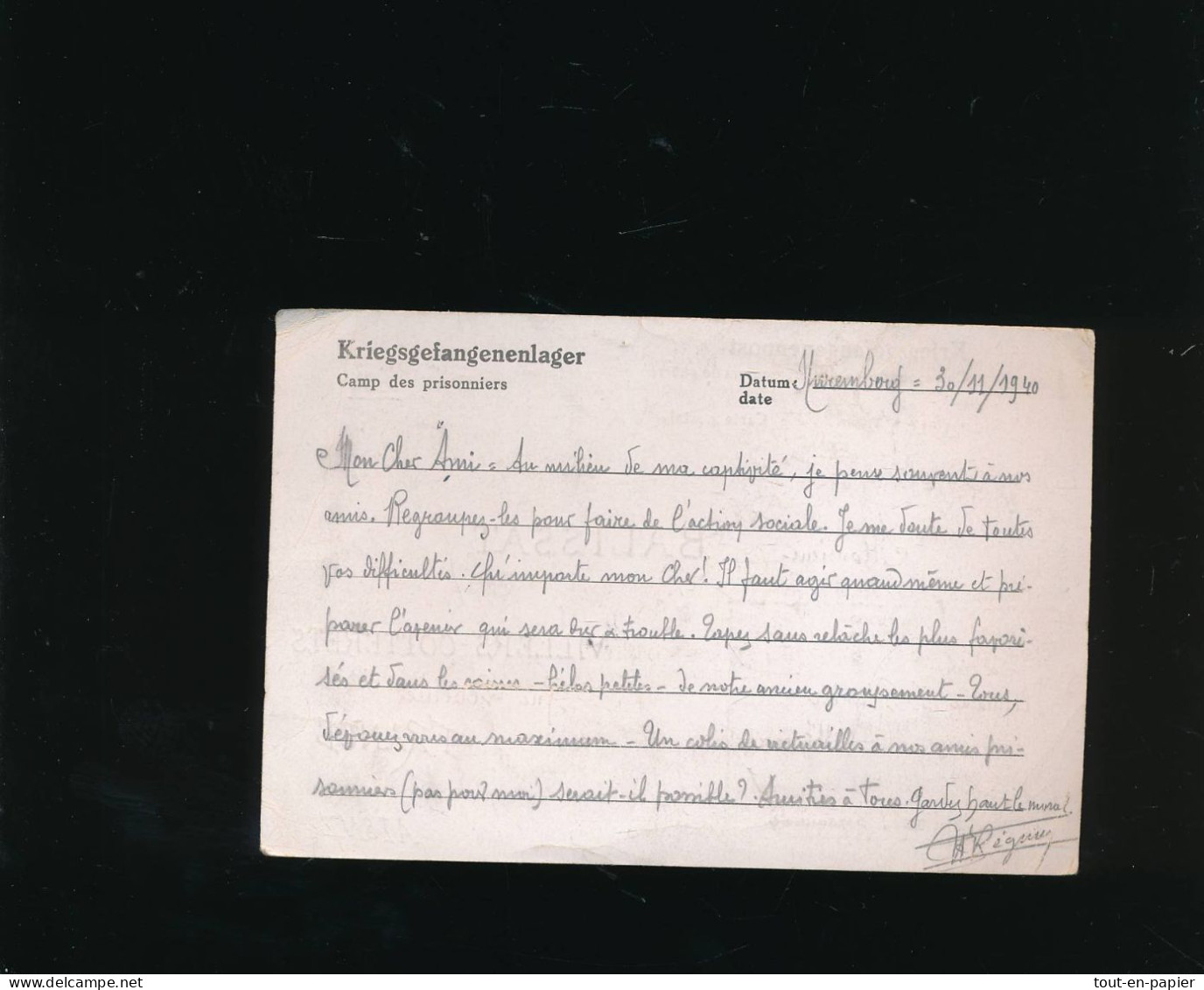 CPA  Kriegsgefangenpost  Correspondance Des Prisonniers De Guerre 1940 Allemagne Vers Villers Cotterets - Weltkrieg 1939-45