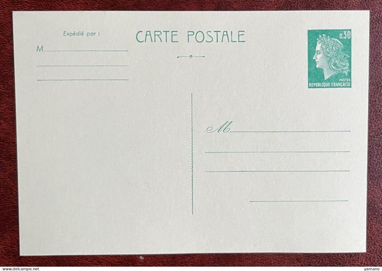 France 1969/73 -  Entier Postal Neuf  CHEFFER  0.30 F Recto Divisé  - Yvt  1611 CP1 - Standard Postcards & Stamped On Demand (before 1995)